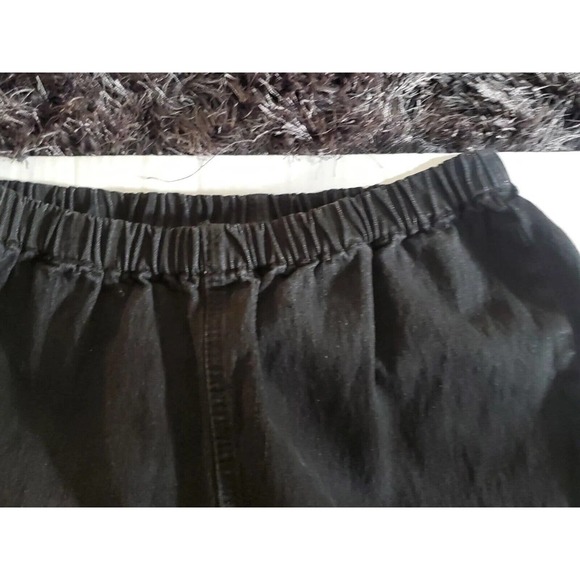 DG2 by Diane Gilman M/Tall Silver Beading Stretch Elastic Waist Black Jeans - Picture 3 of 12